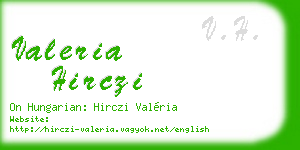 valeria hirczi business card