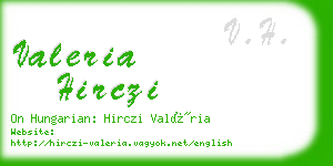 valeria hirczi business card